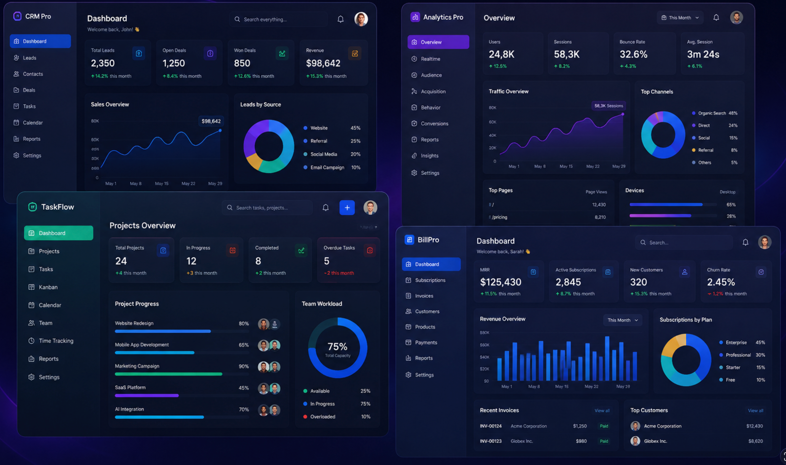 SaaS Platforms Preview UI